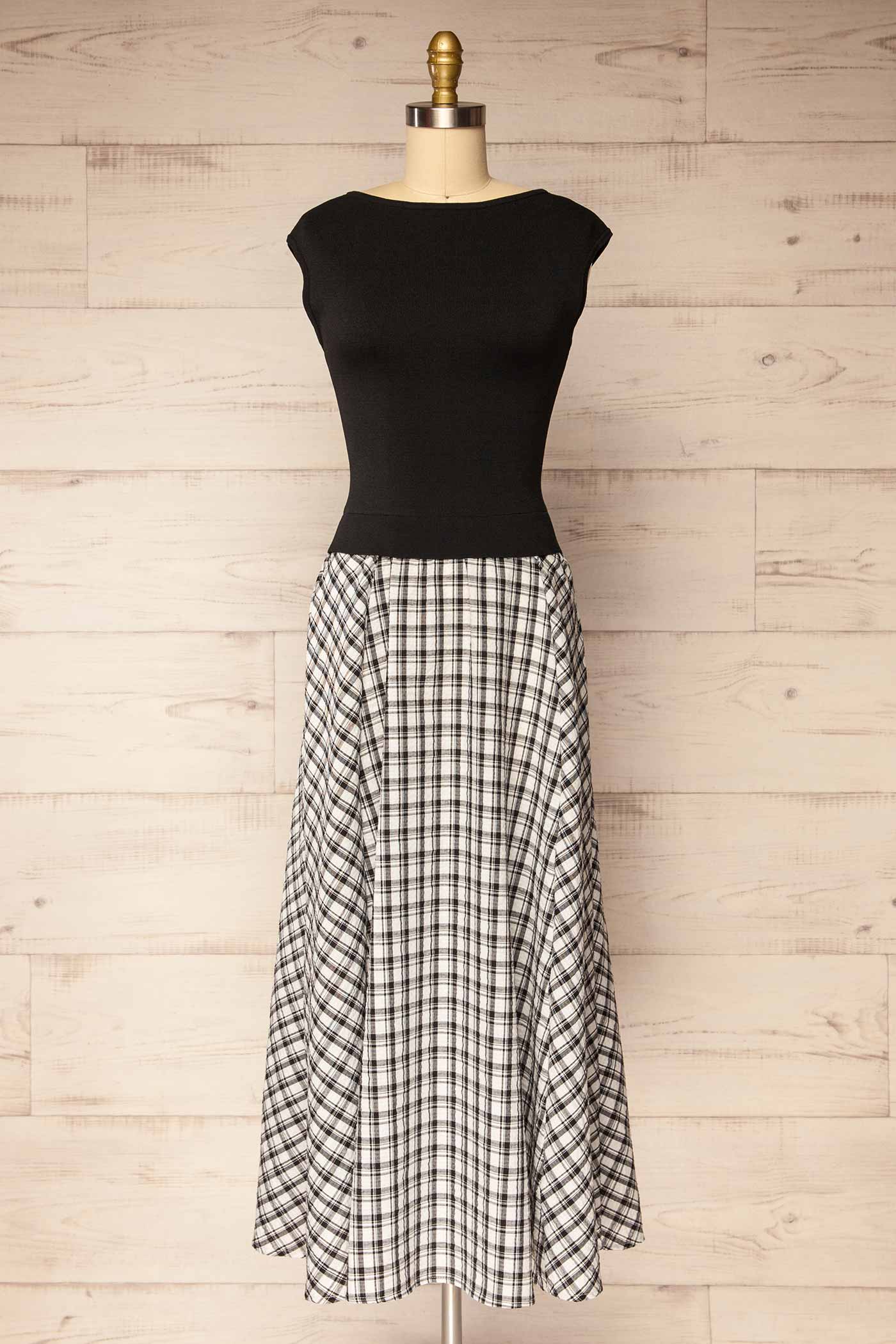 Halebid | Long Dress with Plaid Pattern