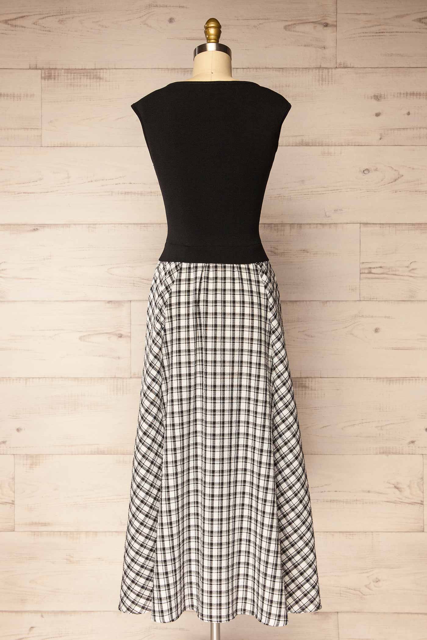 Halebid | Long Dress with Plaid Pattern