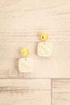 Hanoi Gold Earrings w/ Clay Pendant | La petite garçonne