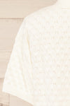Hansel Cropped Ivory Polo Top w/ Diamond Pattern | La petite garçonne back