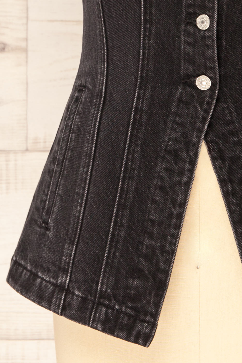 Harare Black Denim Bustier with Pockets | La petite garçonne bottom