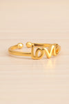 Harribey Gold Adjustable Love Ring | La petite garçonne side close-up