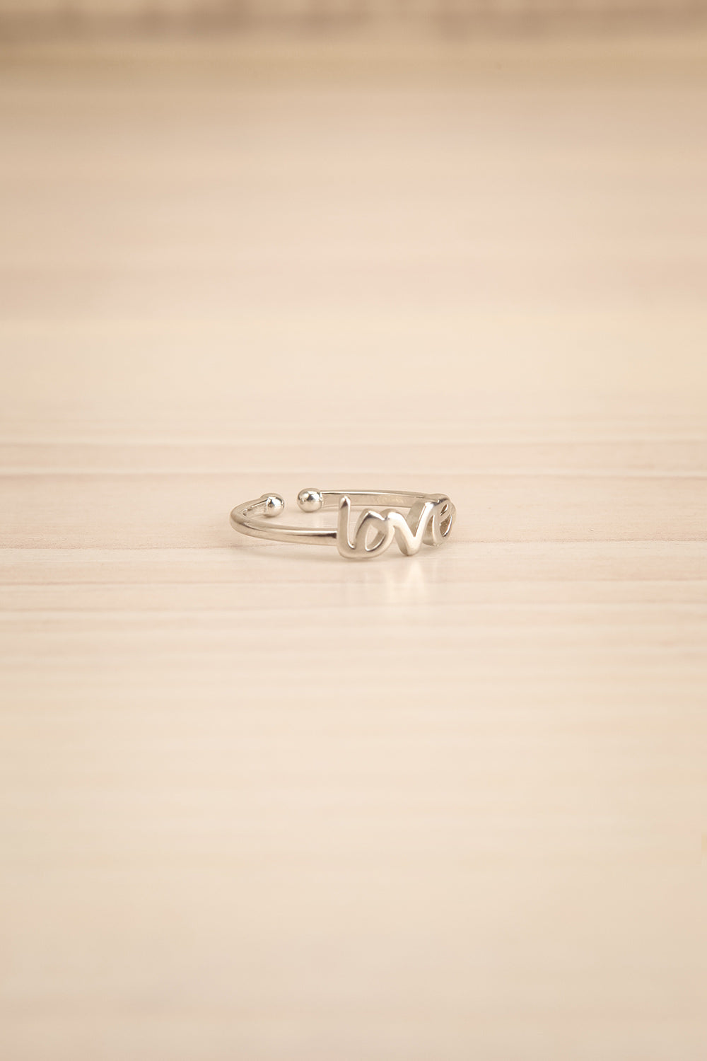 Harribey Silver Adjustable Love Ring | La petite garçonne side view