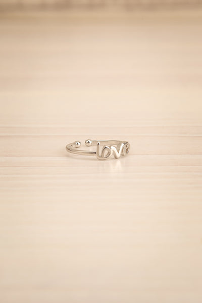 Harribey Silver Adjustable Love Ring | La petite garçonne side view