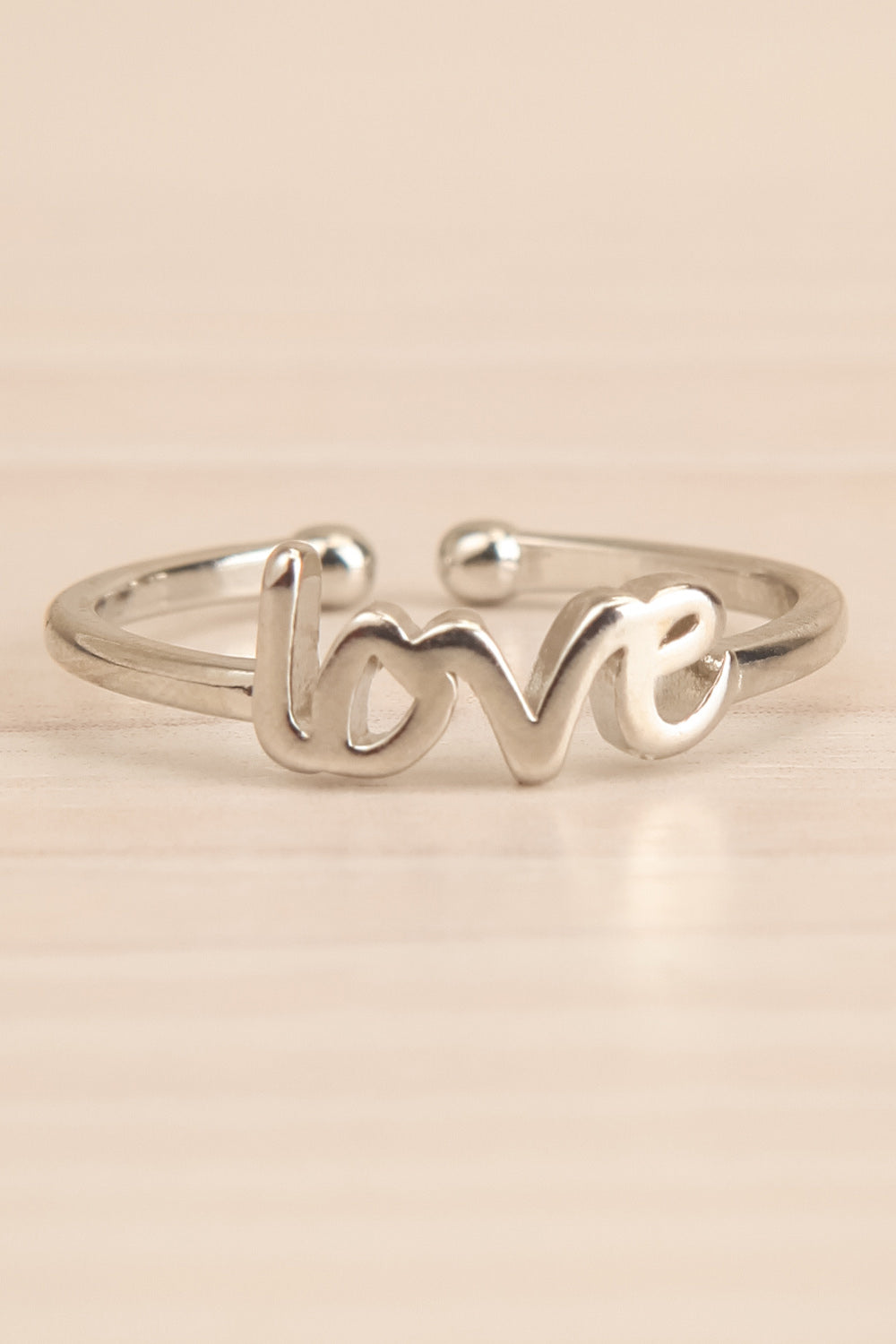 Harribey Silver Adjustable Love Ring | La petite garçonne close-up