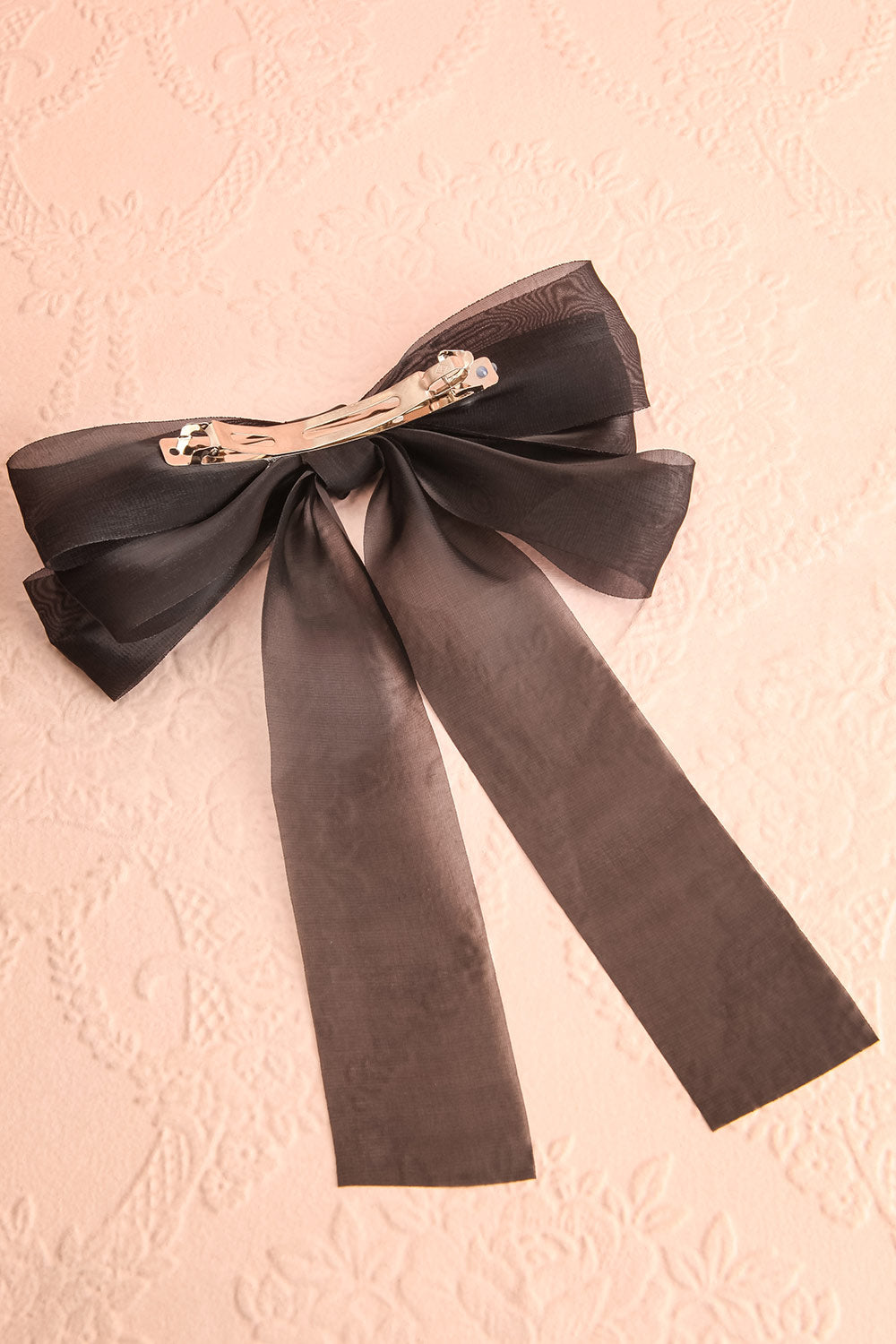 Hattie Black Bow Hair Clip | Boutique 1861 back view