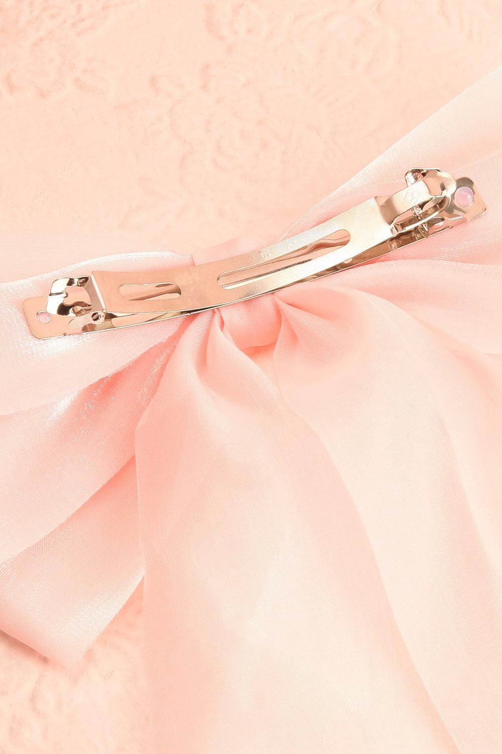 Hattie Pink Bow Hair Clip | Boutique 1861 back close-up