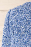 Hautmont Blue Round Collar Knitted Sweater | La petite garçonne back close-up