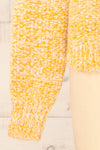 Hautmont Yellow Round Collar Knitted Sweater | La petite garçonne bottom close-up