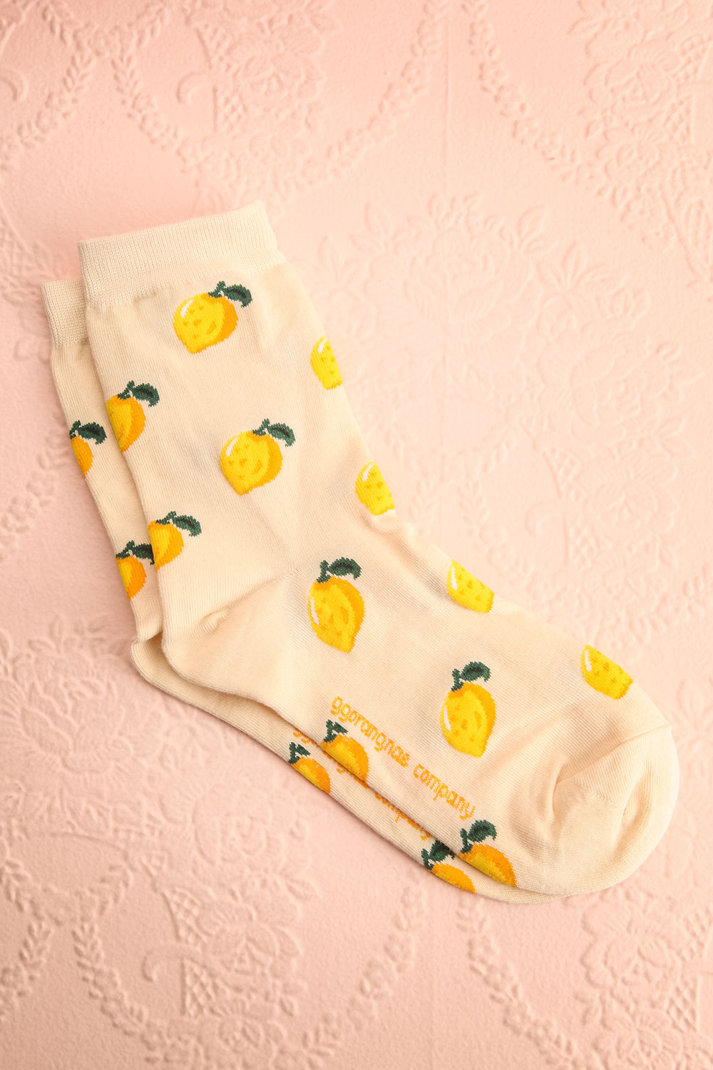 Hawtie Lemon Print Crew Socks | Boutique 1861 view