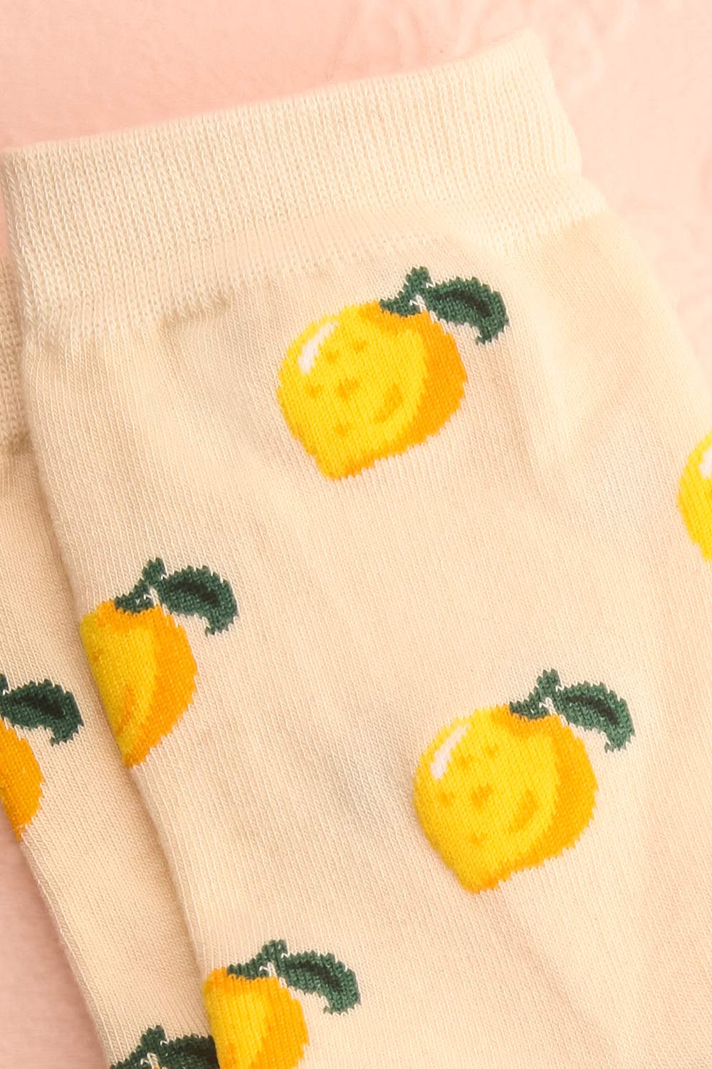 Hawtie Lemon Print Crew Socks | Boutique 1861 close-up