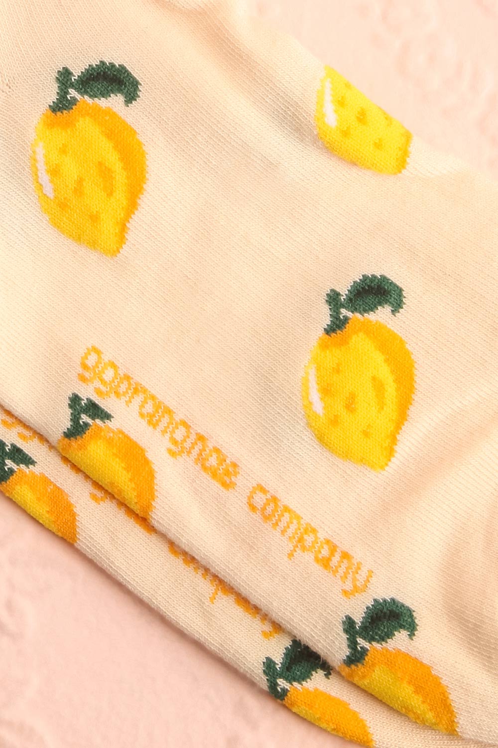 Hawtie Lemon Print Crew Socks | Boutique 1861 details