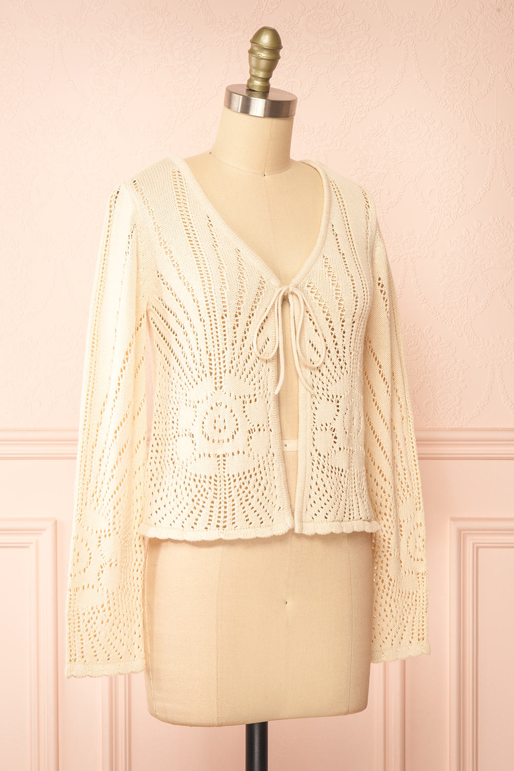Hayle Beige Knit Cardigan