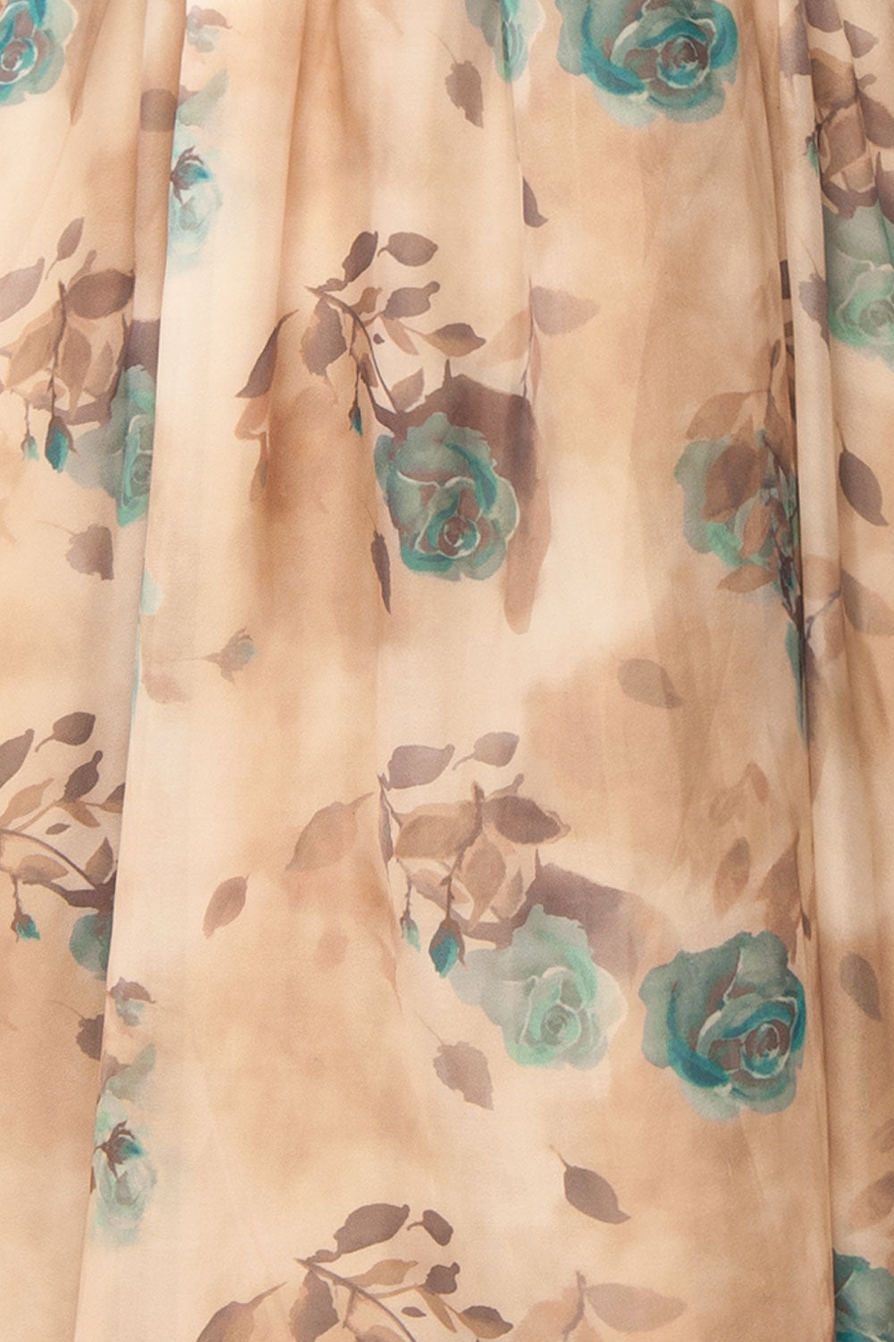 Helenia Long Floral Dress with Sweetheart Neckline | Boutique 1861 fabric 