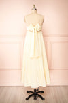 Hella Tiered Beige Midi Dress w/ Polka Dots | Boutique 1861 back view