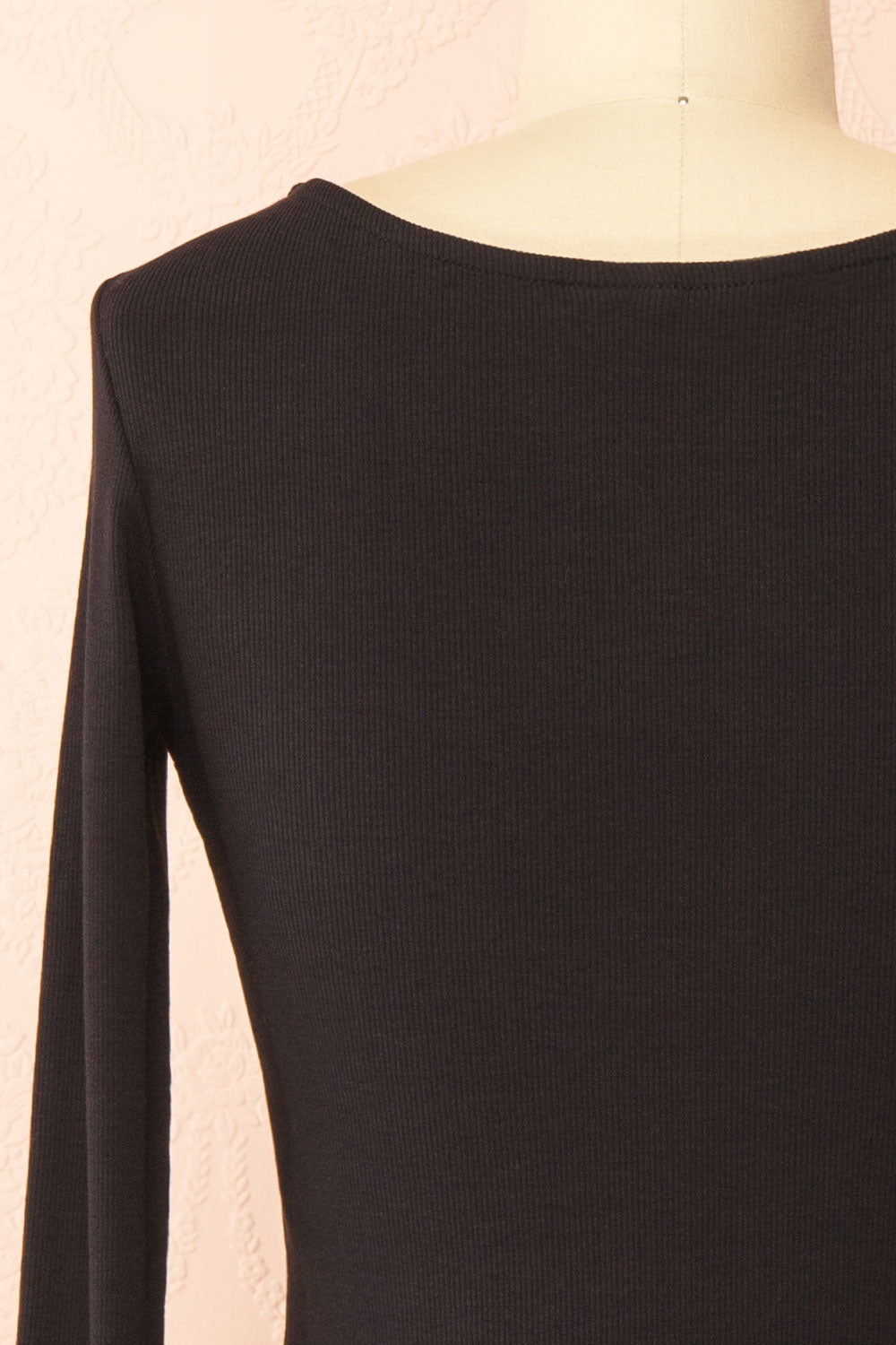 Henrieta Black Fitted Top with Peplum | Boutique 1861 back