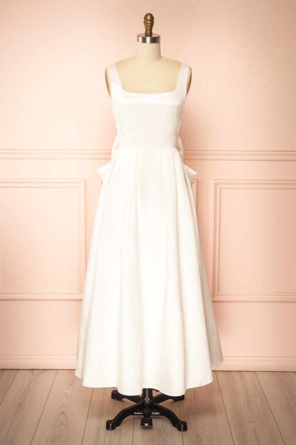 Hestiane Ivory Maxi A-Line Dress | front