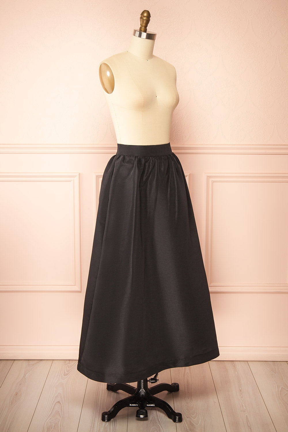 Hestya Long Black Skirt | Boutique 1861  side view