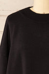 Heswall Black Oversized Sweater | La petite garçonne front close-up
