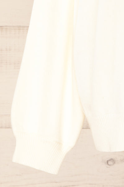 Heswall Ivory Oversized Sweater | La petite garçonne bottom close-up