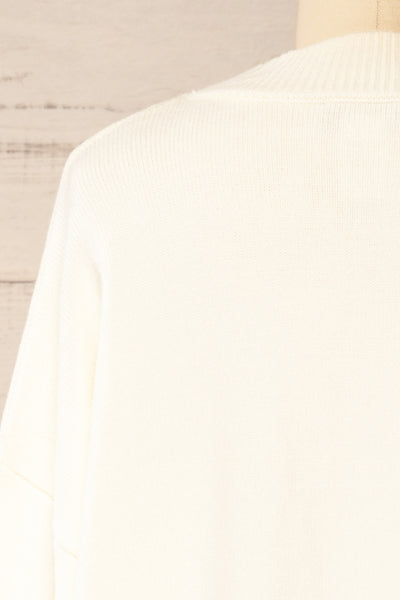 Heswall Ivory Oversized Sweater | La petite garçonne back close-up