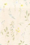 Hezerae Beige Silky Top w/ Floral Pattern | Boutique 1861  fabric
