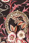 Hidaka Pink Satin Scarf w/ Floral Print | La petite garçonne fabric