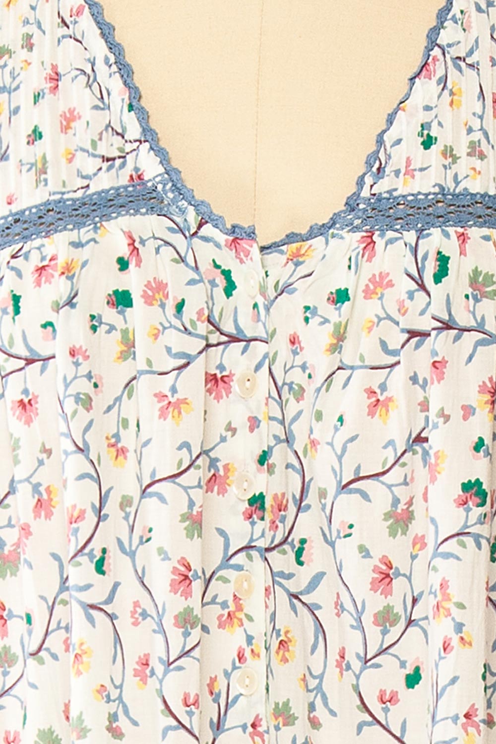 Holland Floral Maxi Nightgown with Crochet Details by April Cornell | Boutique 1861 fabric 