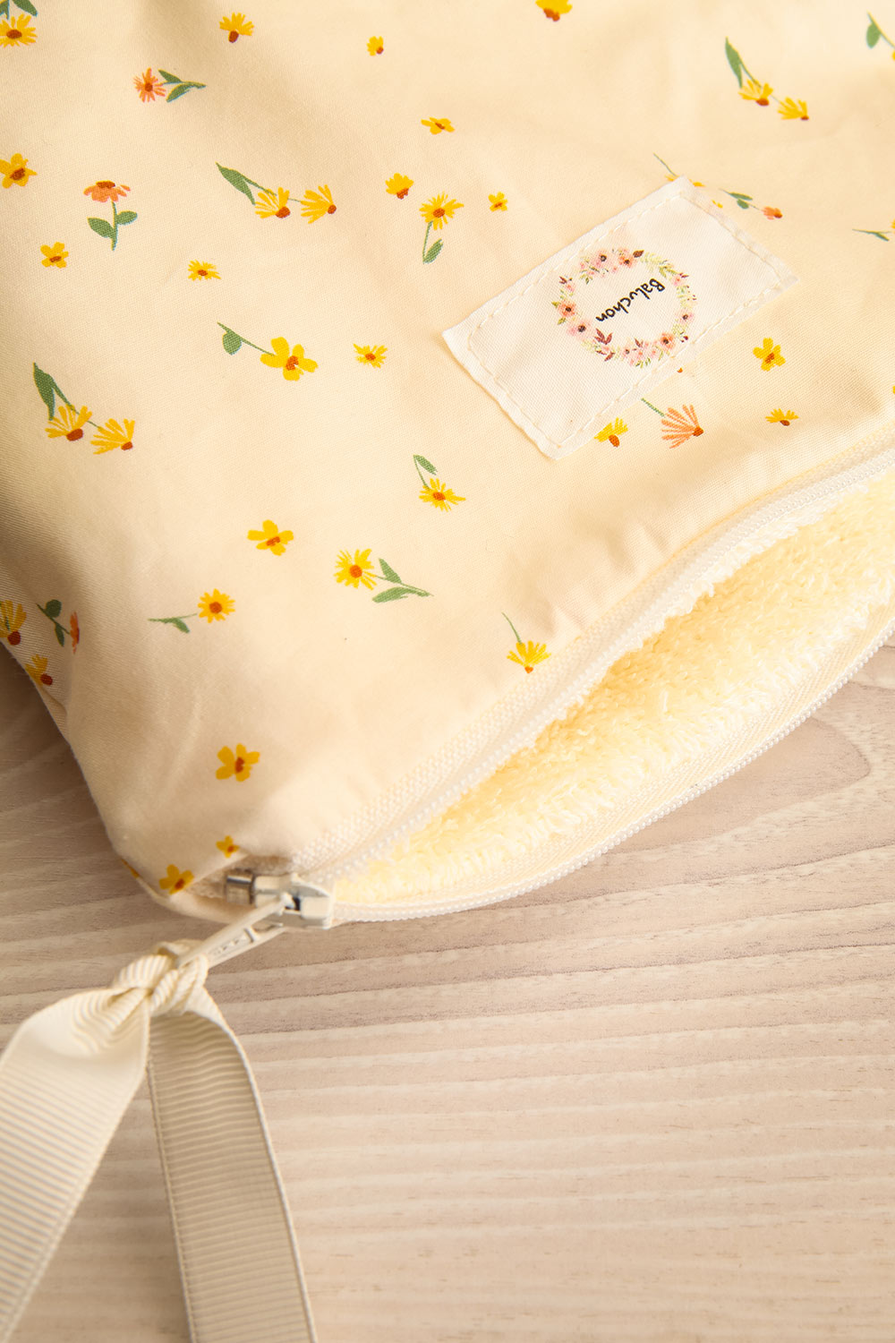 Honeybee Floral Cosmetic Bag | Maison garçonne inside