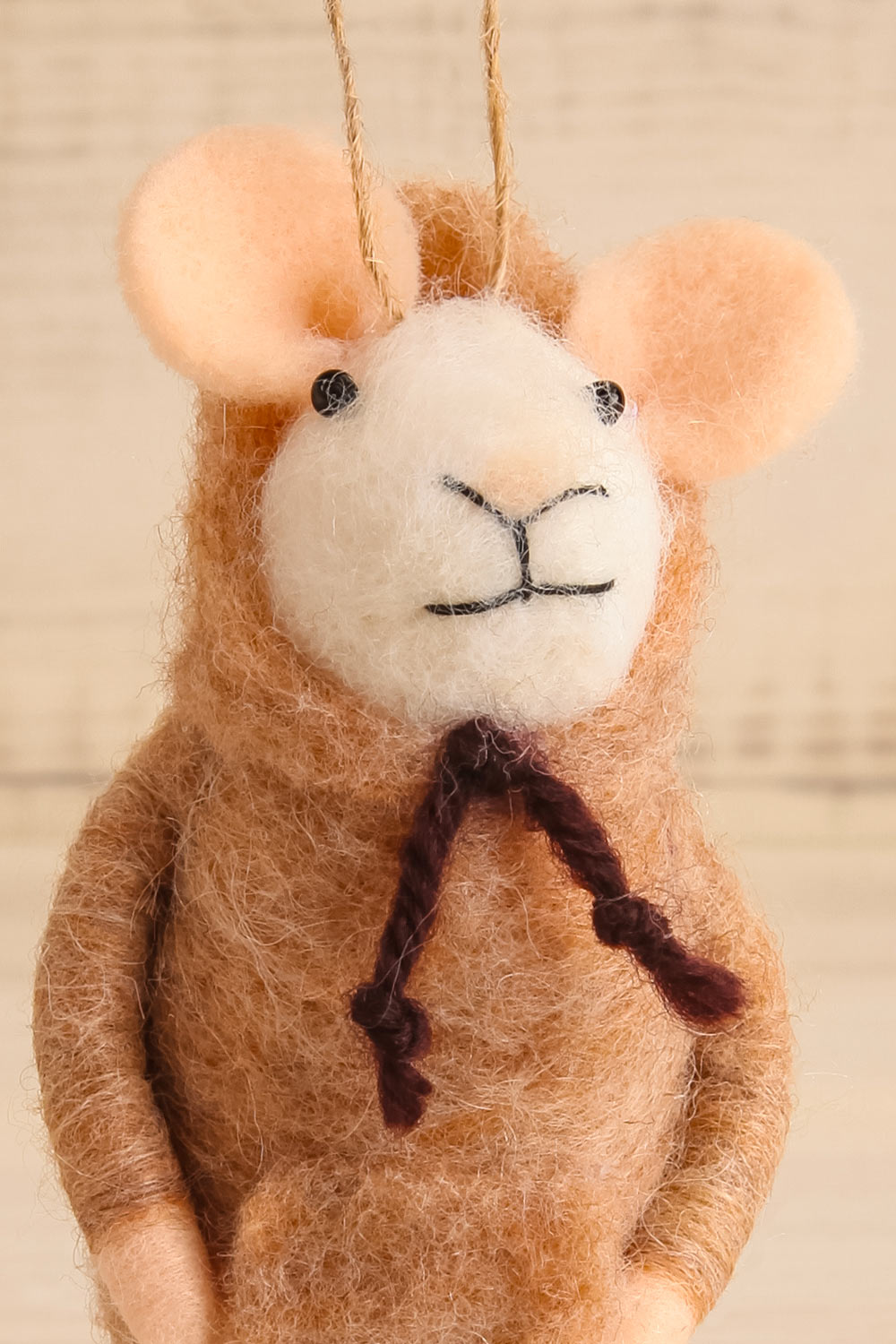 Outdoor Holiday Mouse Ornament - 3 Options | Maison garçonne hoodie-harrison close-up