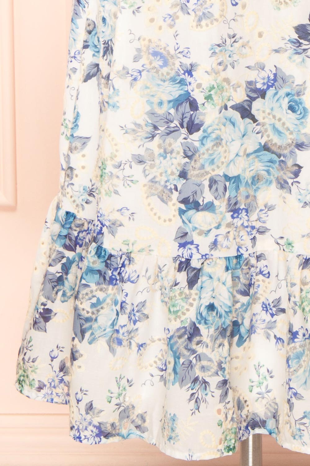 Hoonji Floral Midi Dress w/ Tie Straps | Boutique 1861  bottom
