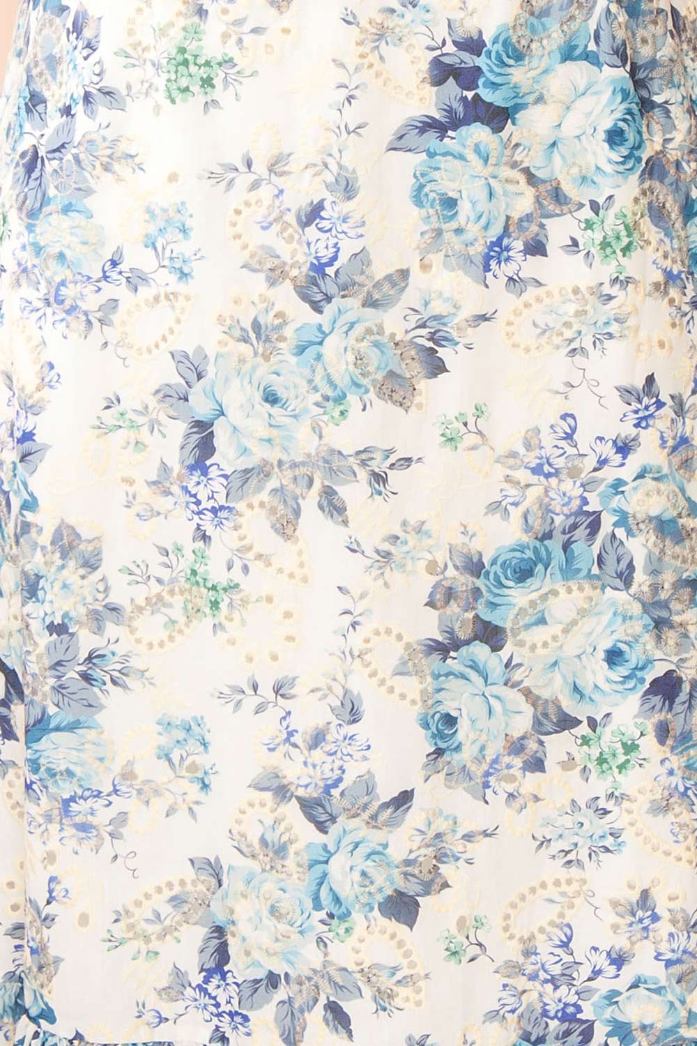 Hoonji Floral Midi Dress w/ Tie Straps | Boutique 1861  fabric
