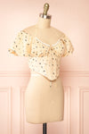 Howleen Beige Floral Bustier Top | Boutique 1861 side view