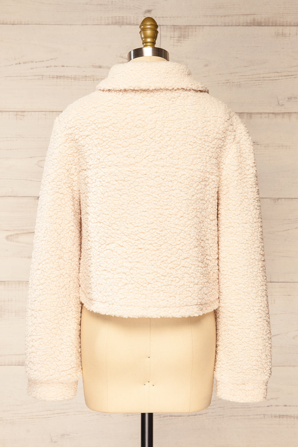 Hualpen Boxy Ivory Sherpa Jacket | La petite garçonne  back view