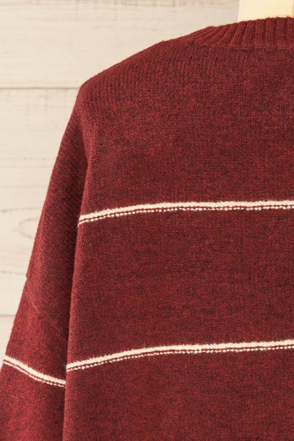 Hurst Burgundy with Stripes Oversized Sweater | La petite garçonne back