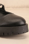 Hutch Black Faux-Leather Mary-Jane Platform Shoes | La petite garçonne front close-up