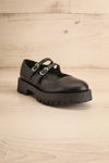 Hutch Black Faux-Leather Mary-Jane Platform Shoes | La petite garçonne front view