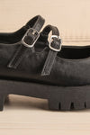 Hutch Black Faux-Leather Mary-Jane Platform Shoes | La petite garçonne side close-up