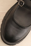 Hutch Black Faux-Leather Mary-Jane Platform Shoes | La petite garçonne flat close-up