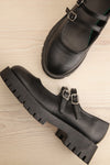 Hutch Black Faux-Leather Mary-Jane Platform Shoes | La petite garçonne flat view