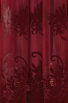 Hyade Burgundy Plus Size V-Neck Floral Maxi Dress | Boutique 1861 fabric