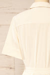 Hyris Ivory Long Shirt Dress w/ Belt | La petite garçonne  back