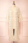 Hyvernat Beige Crochet Kimono | Boutique 1861 front view