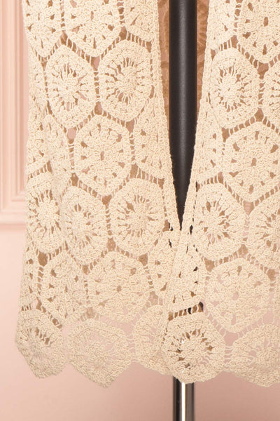 Hyvernat Beige Crochet Kimono | Boutique 1861  bottom