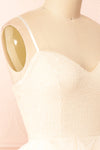 Iksa Ivory Short Dress w/ Sequins Top | Boutique 1861 side close-up