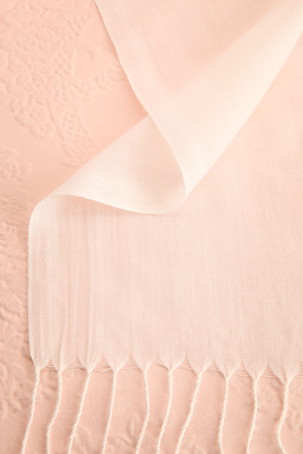 Ilyra Ivory Shawl with Fringe | Boutique 1861 fabric 