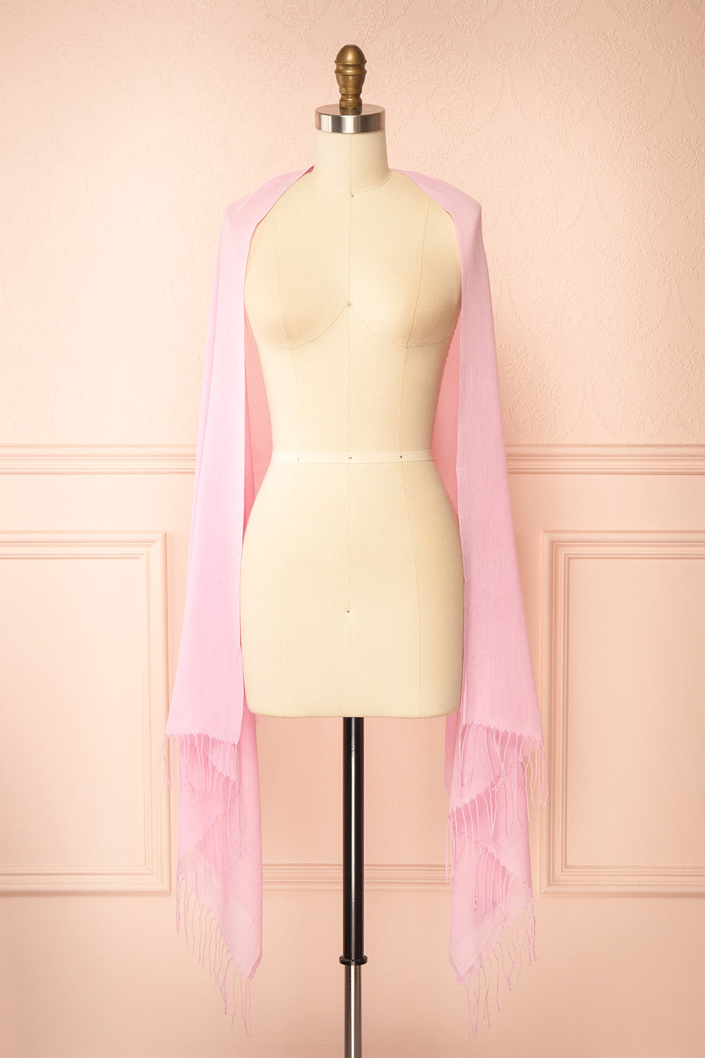 Ilyra Pink Shawl with Fringe | Boutique 1861