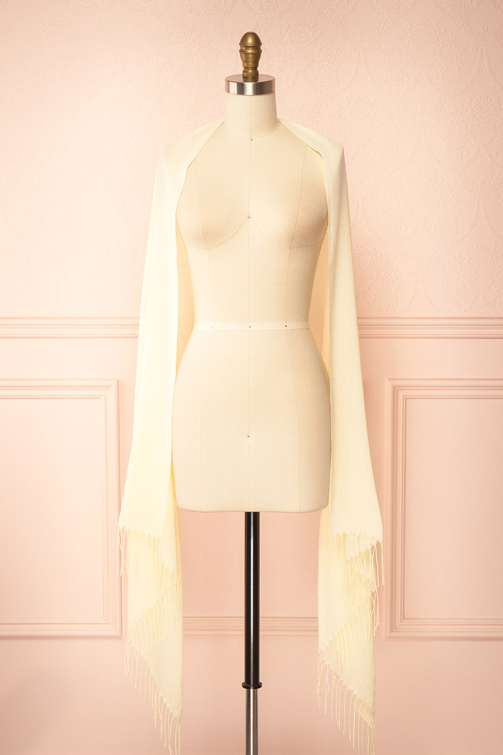 Ilyra Yellow Shawl with Fringe | Boutique 1861