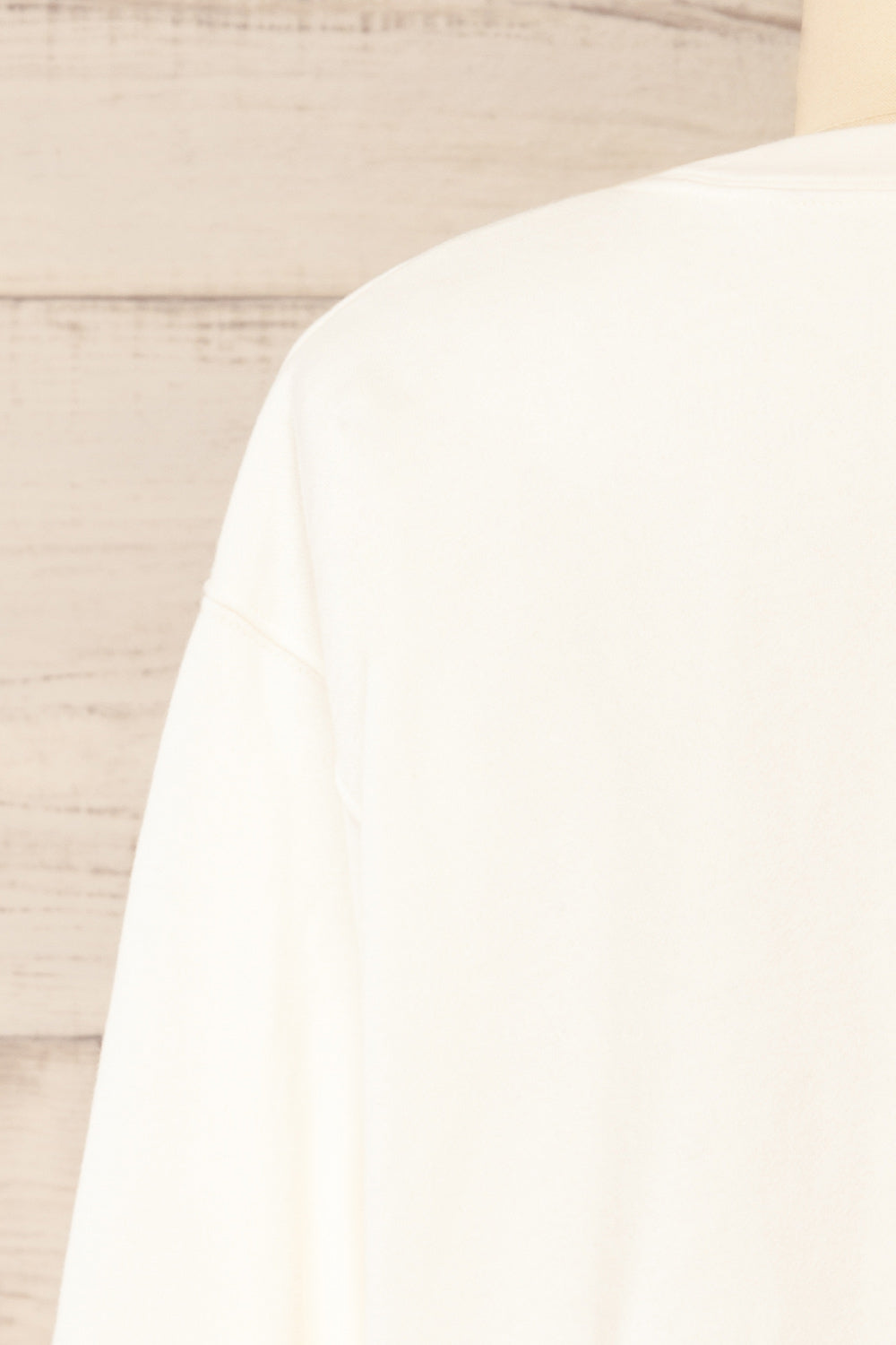Incheon Oversized Ivory Crewneck Sweater | La petite garçonne back close-up