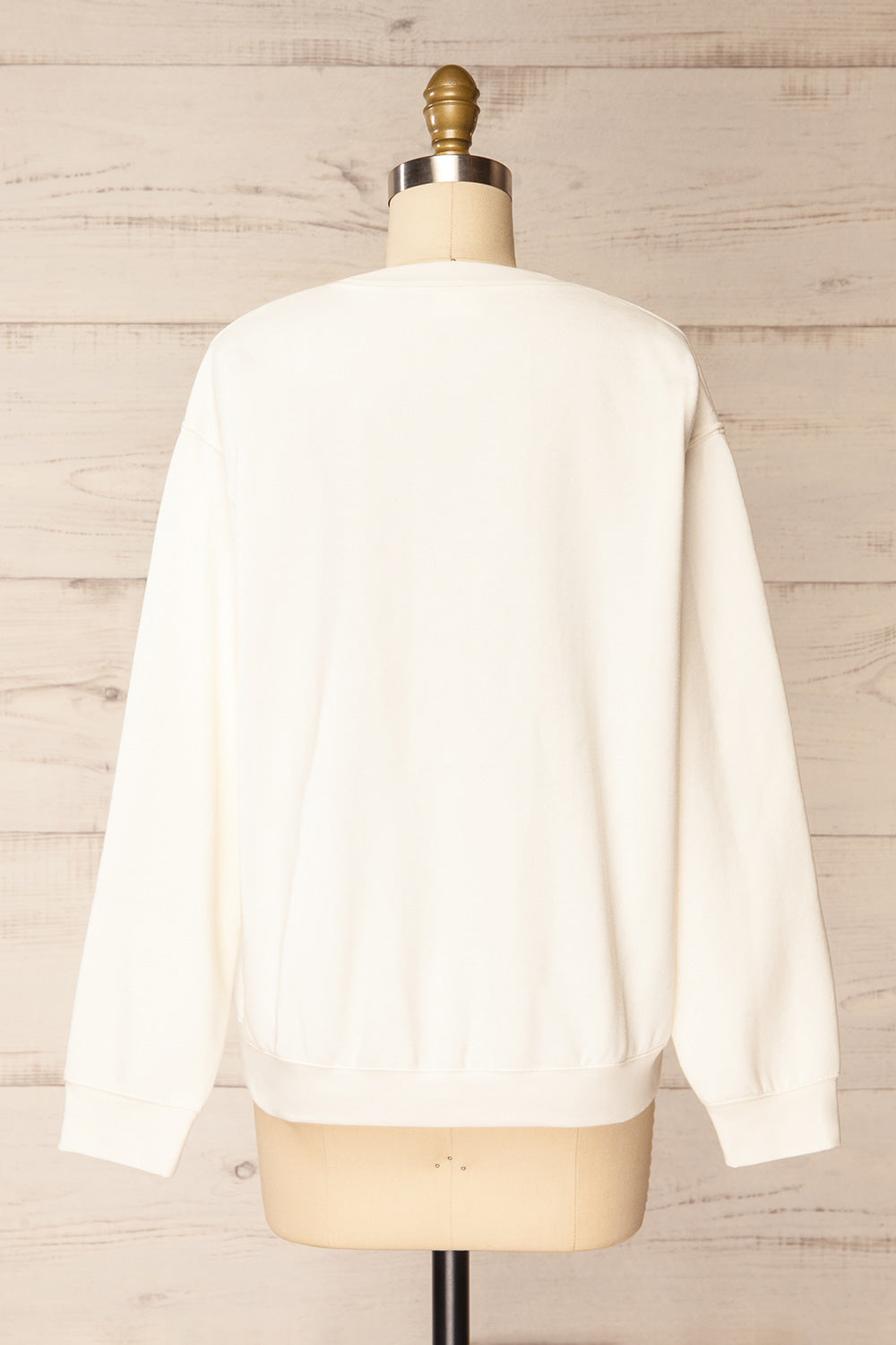 Incheon Oversized Ivory Crewneck Sweater | La petite garçonne back view